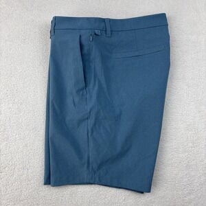 NEW LULULEMON Commission Classic Fit Warpstreme Mens Shorts 38 Blue 9" Tech NWOT